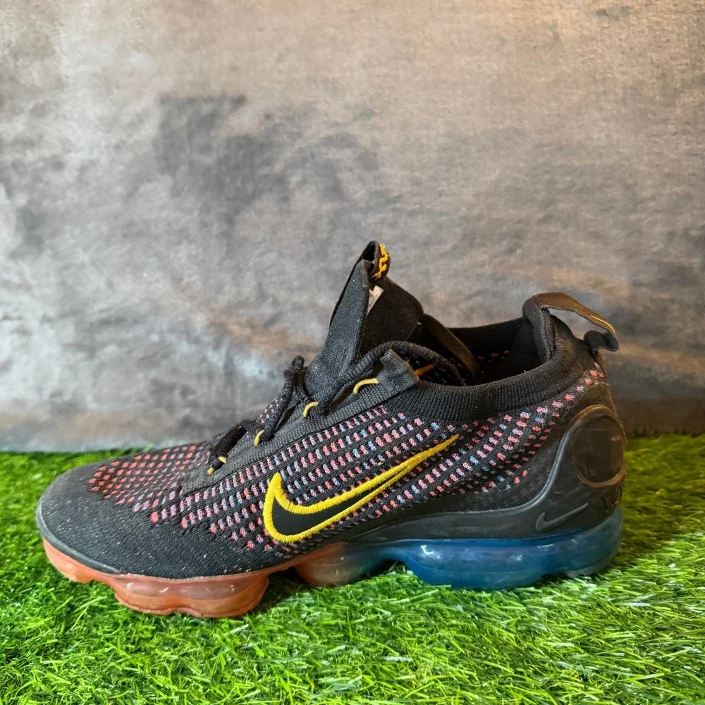 Nike‎ Air Vapormax 2021 FK Kids Sneakers Black Yellow DV2198-001 Youth Size 6Y